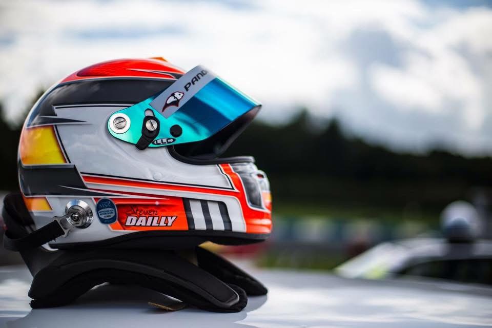 Steven’s helmet at the circuit